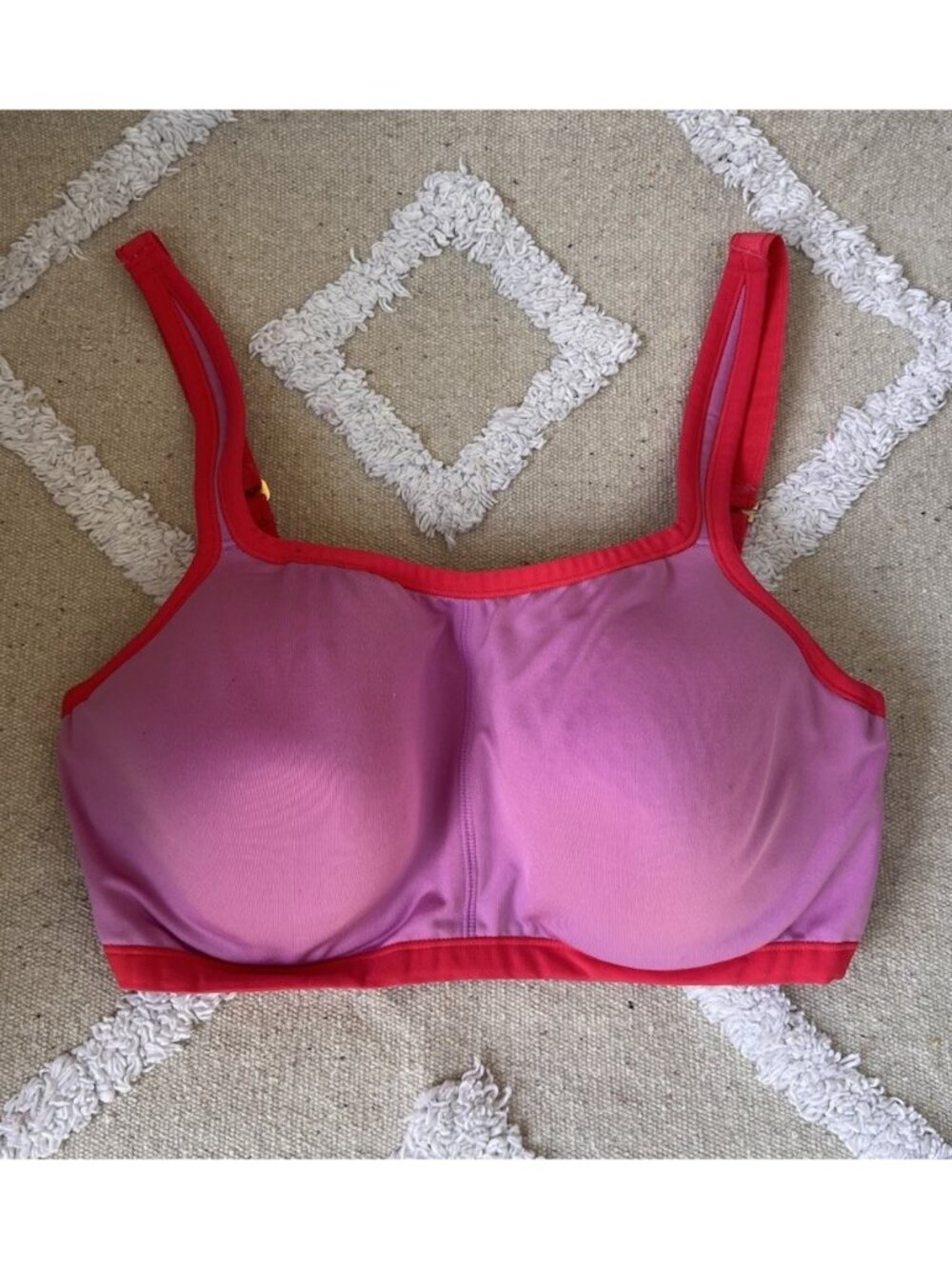 Natori Yogi Sports Bra Purple/Pink 731050 Size 34C